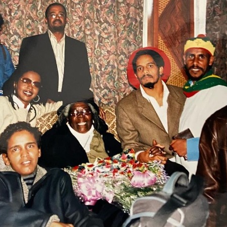 Lauryn Hill with her grandmother Brooker Hill and other family members.